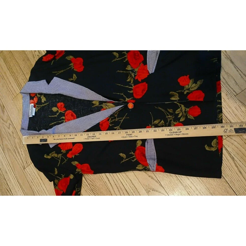 Connections Vintage Women's Long Floral Blazer Jacket Office Work Modest Church - Picture 10 of 12